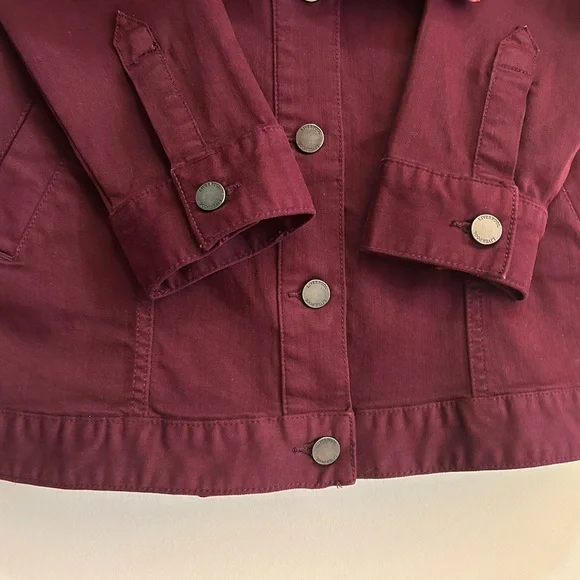 Liverpool Longline Jean Jacket - Ruby/Wine - Picture 5 of 13